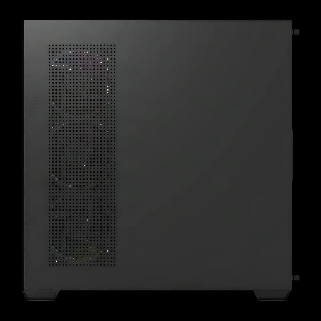 Caja PC Darkflash DS900 Negro + 7 Ventiladores ARGB Doble Cristal Templado 270°, detalle: panel lateral opaco con rejilla