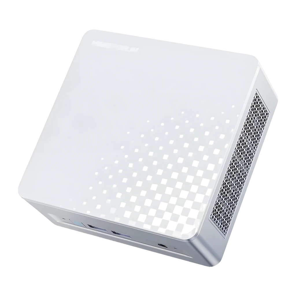 Mini PC Minisforum M1 Plus 16GB DDR5/512GB Plata Intel Core i5-12600H NVMe PCIe 4.0, detalle: rejilla de ventilación