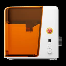 Graveur Laser Creality Falcon A1C Blanc 10W, côté droit: bouton d'arrêt d'urgence rouge, interrupteur et molette Z