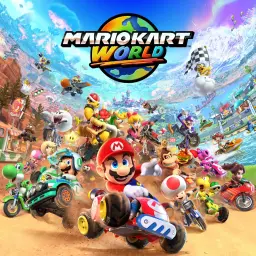 Jeu vidéo Nintendo Mario Kart World Switch 2 Standard Édition Allemande, en jeu: artwork officiel avec Mario, Toad et tout