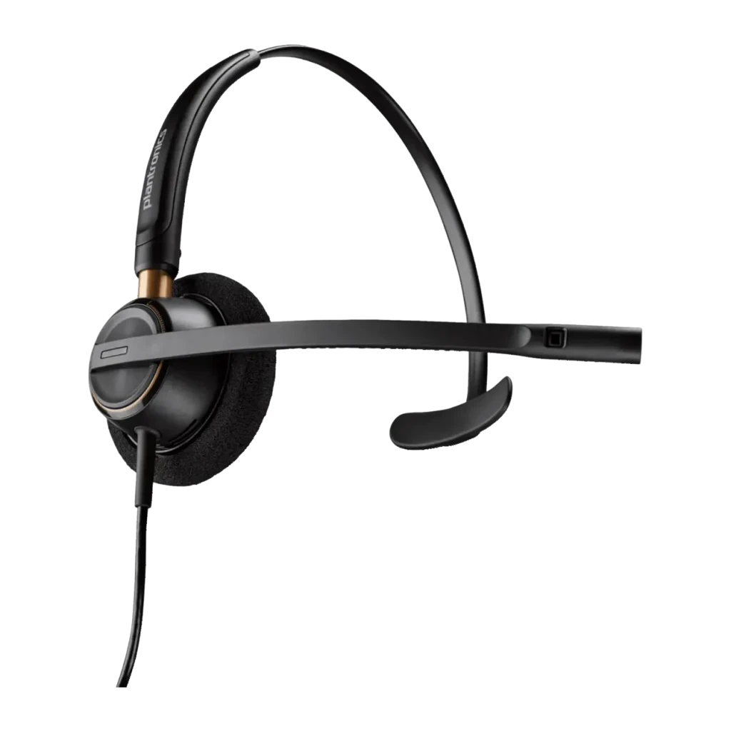 Auriculares Poly EncorePro 510D QD Reducción de ruido Diadema Monoaural USB-A/USB-C Negro, detalle: vista lateral