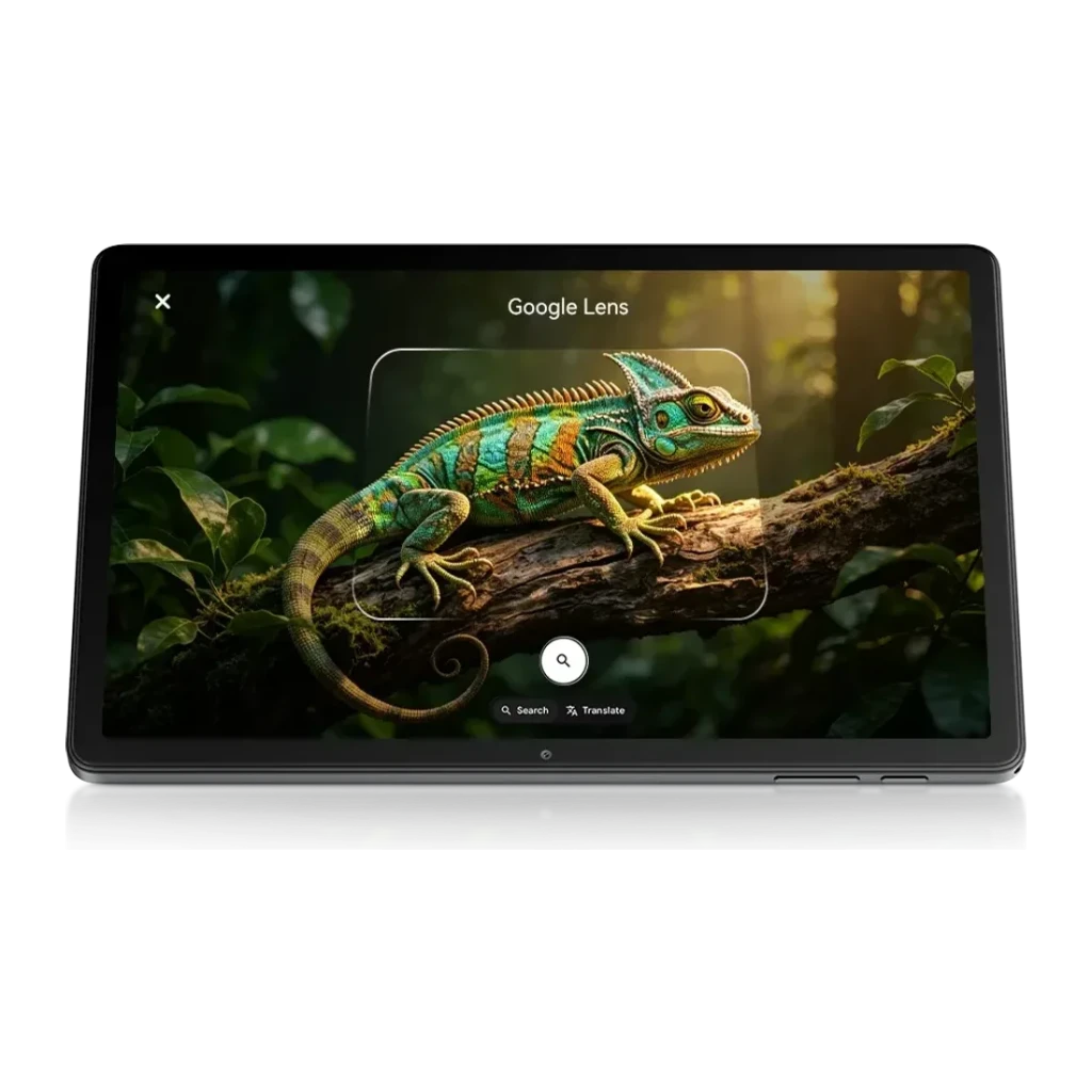 Oscal Flow 2 WiFi 6GB/128GB Cinzento 8300mAh IP54, ecrã: Google Lens ativo identificando camaleão em ramo