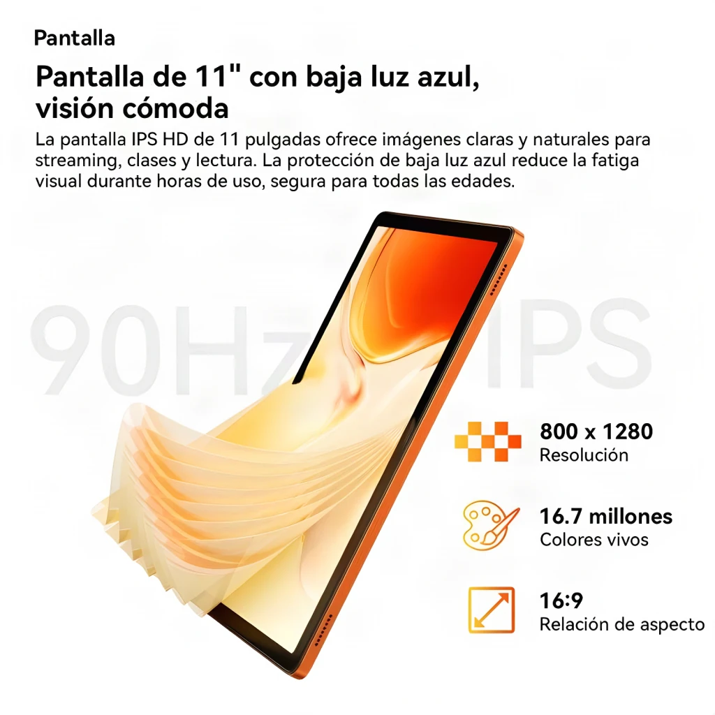 Oscal Bolt 2 13.4 8GB/128GB Gris 4G LTE Dual SIM 11 pulgadas IPS 90Hz Unisoc T7250, pantalla: tablet en ángulo con pantalla