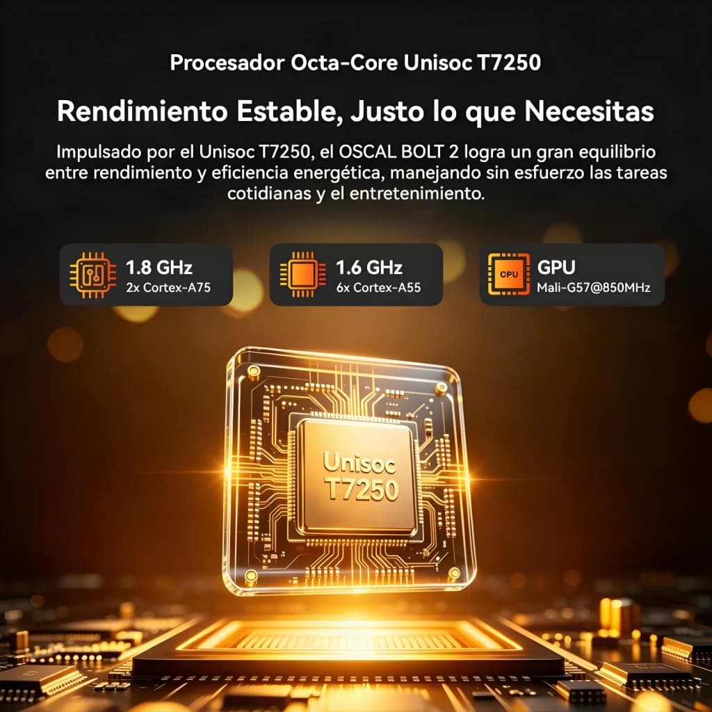 Oscal Bolt 2 13.4 8GB/128GB Gris 4G LTE Dual SIM 11 pulgadas IPS 90Hz Unisoc T7250 - chip octa-core 1.8GHz