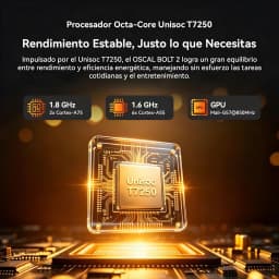 Oscal Bolt 2 13.4 8GB/128GB Gris 4G LTE Dual SIM 11 pulgadas IPS 90Hz Unisoc T7250 - chip octa-core 1.8GHz