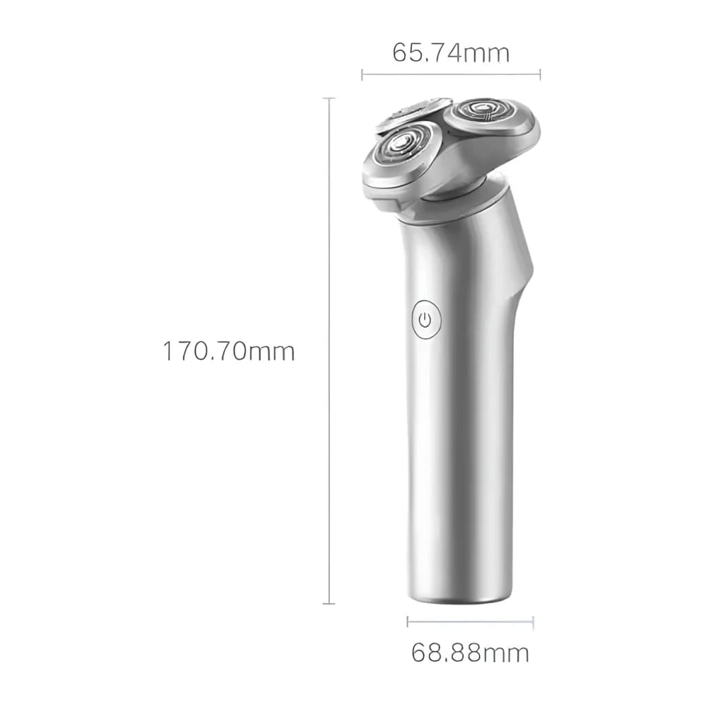 Afeitadora Eléctrica Xiaomi Mijia Electric Shaver Chip Ajuste Inteligente Gris Oscuro, dimensiones: vista lateral