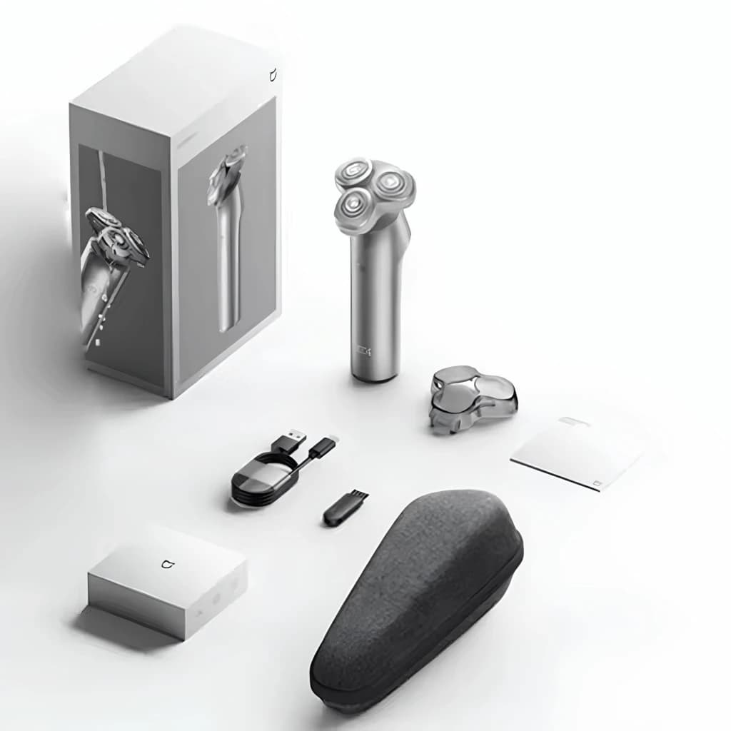 Afeitadora Eléctrica Xiaomi Mijia Electric Shaver Chip Ajuste Inteligente Gris Oscuro, contenido caja: afeitadora, cabezal