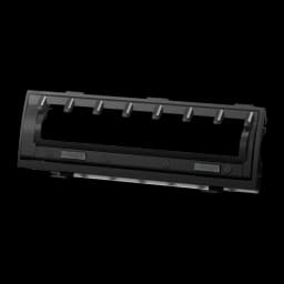 Tampa da Escova Xiaomi Robot Vacuum 6 Brush Cover Preto, vista em perspectiva: tampa retangular preta com 6 pinos superiores