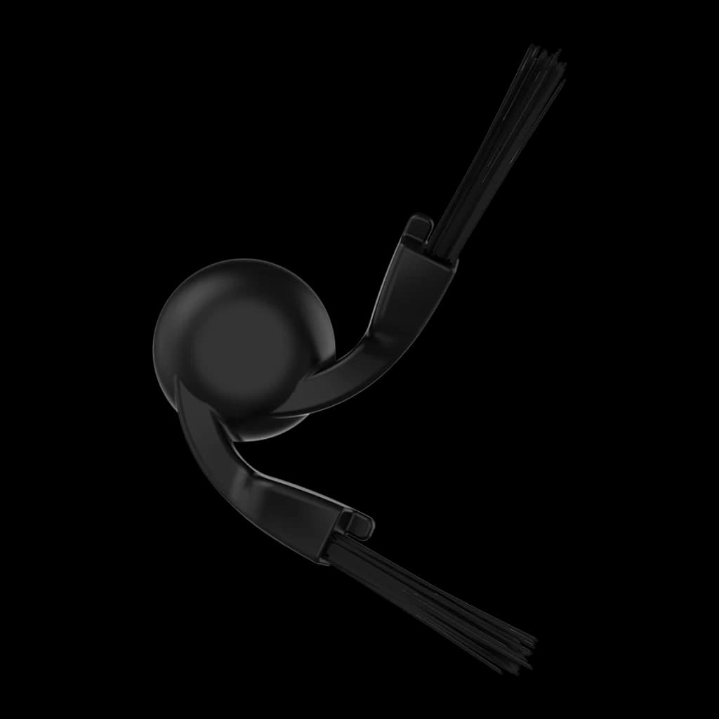 Escova lateral Xiaomi Robot Vacuum Anti-tangle Side Brush S60+/S60, vista superior: base circular e dois braços com cerdas