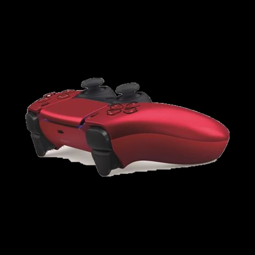 Mando Sony DualSense PS5 reacondicionado en rojo brillante, acabado mate, joysticks y gatillos negros, botones clásicos, estado excelente