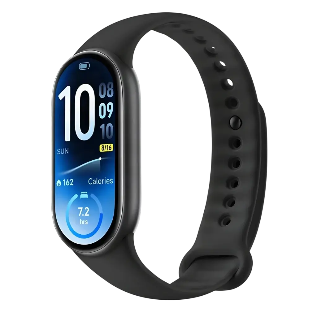 Xiaomi Smart Band 11 Preto Meia-Noite com tela curva colorida, pulseira de silicone ajustável e mostrador com passos, calorias e sono. 5ATM, até 21 dias