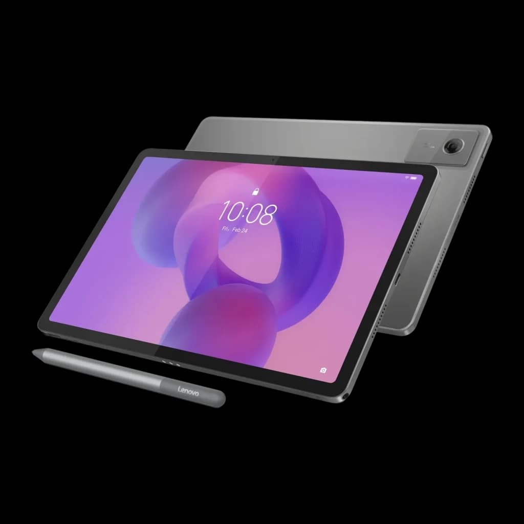 Lenovo IdeaTab 11 pulgadas 128GB WiFi 6GB/128GB Gris Stylus incluido IPS 90Hz Dimensity 6300, vista frontal: pantalla IPS