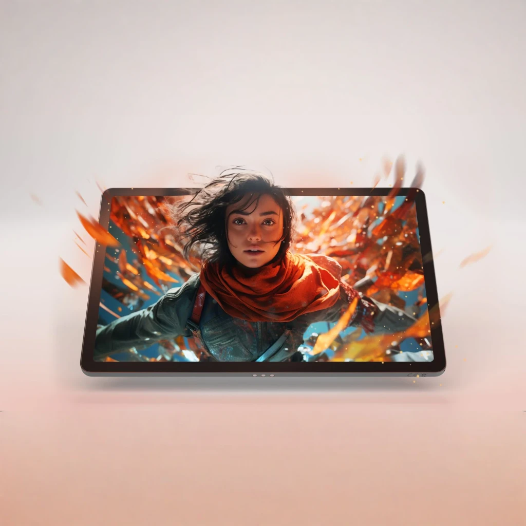 Lenovo IdeaTab 11 pulgadas 128GB WiFi 6GB/128GB Gris Stylus incluido IPS 90Hz Dimensity 6300, en uso: pantalla IPS mostrando