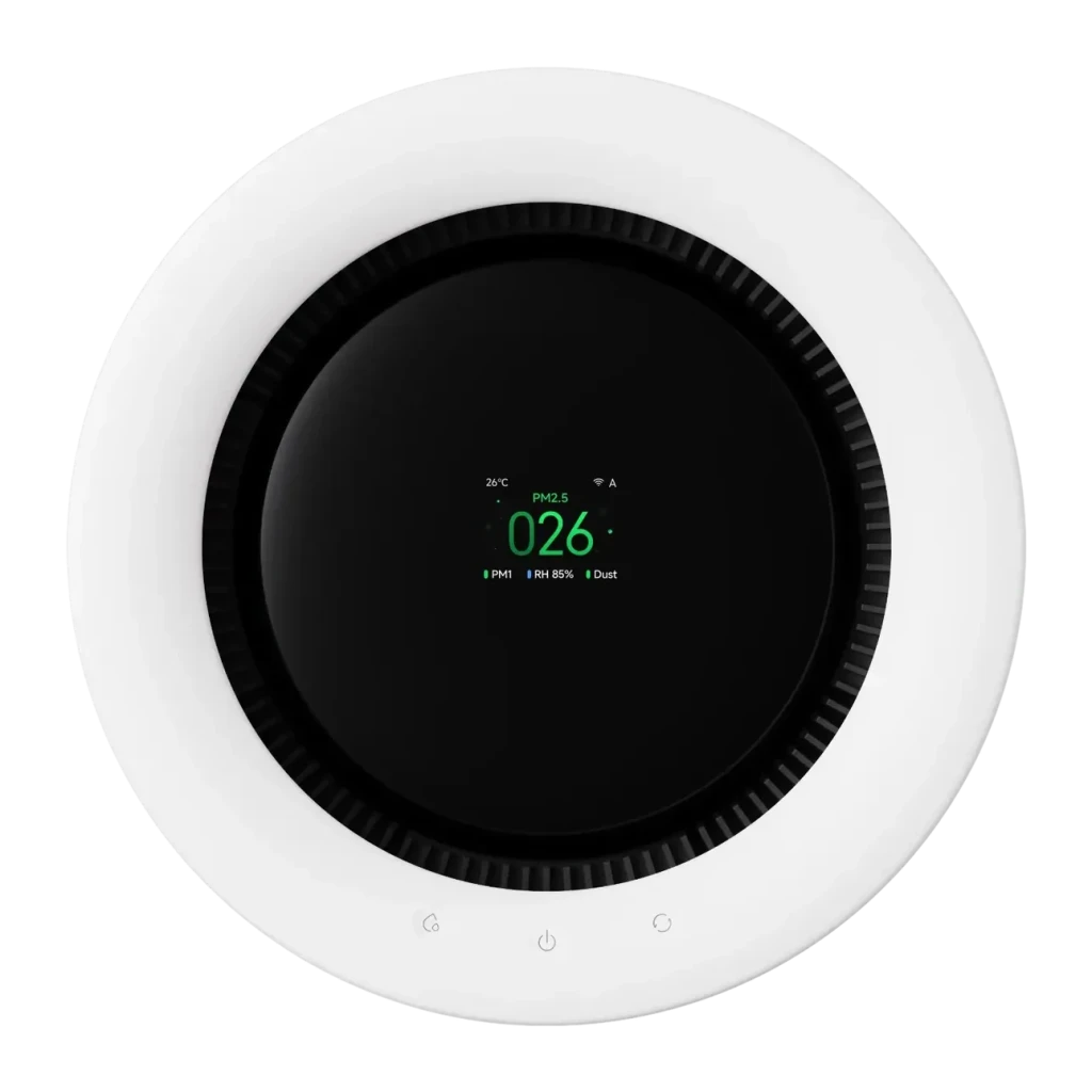 Purificador de Ar Xiaomi Mijia Smart Air Purifier with Humidification Pro 8L Branco, detalhe: ecrã circular com PM2.5 026