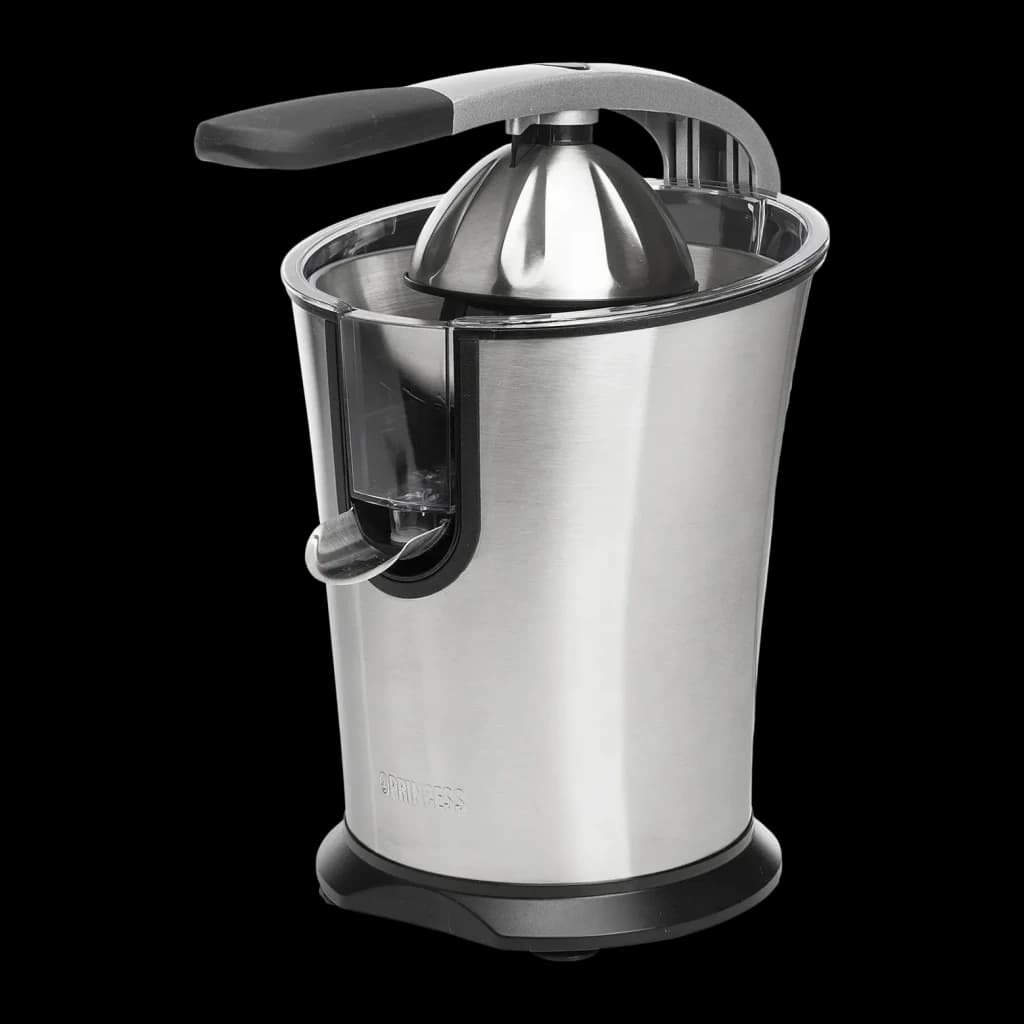 Exprimidor Princess Master Juicer Pro 300W 1 Velocidad Negro/Acero Inoxidable 201860, vista frontal: cuerpo cilíndrico inox