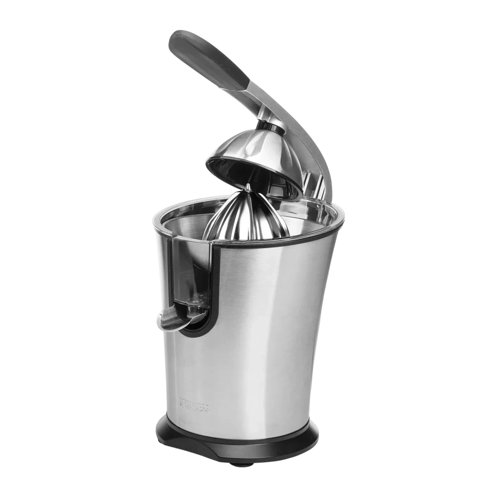 Exprimidor Princess Master Juicer Pro 300W 1 Velocidad Negro/Acero Inoxidable 201860, detalle: brazo articulado abierto
