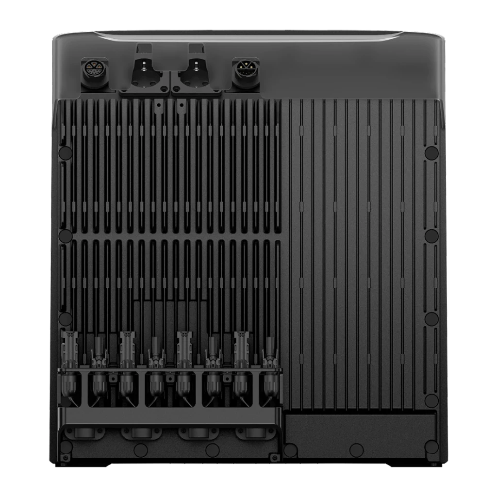 Batterie Solaire avec Micro-onduleur EcoFlow STREAM Ultra X Noir 3,84 kWh 2300W, vue arrière: grilles de ventilation