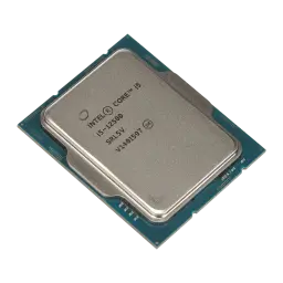Intel Core i5-12500 Tray 6 Núcleos LGA1700, vista frontal: IHS prateado gravado i5-12500 sobre PCB verde-azulado