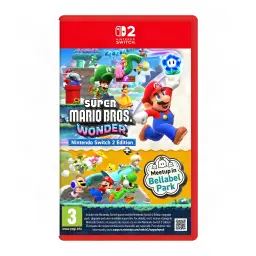 Jeu vidéo Nintendo Super Mario Bros. Wonder Nintendo Switch 2 Edition, vue de face: pochette avec Mario, personnages