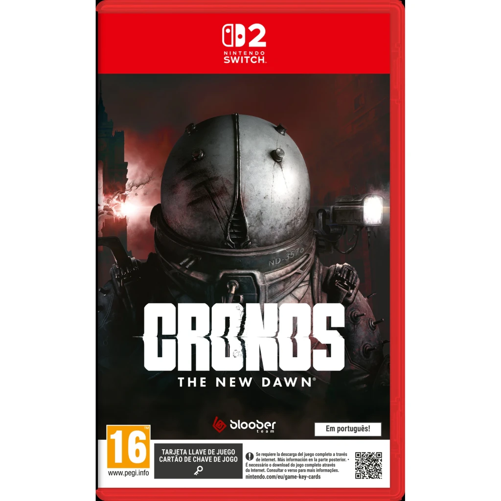 Jeu vidéo Focus Entertainment « Cronos : The New Dawn » sur Nintendo Switch 2, vue de face : boîtier avec astronaute blindé