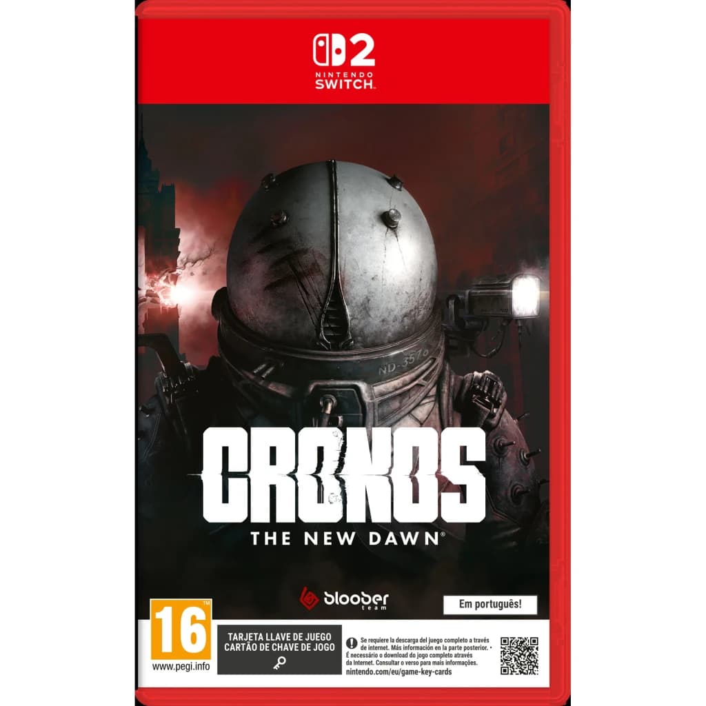 Jeu vidéo Focus Entertainment « Cronos : The New Dawn » sur Nintendo Switch 2, vue de face : boîtier avec astronaute blindé