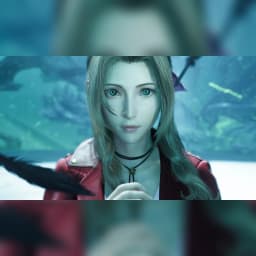 Jeu vidéo Square Enix Final Fantasy VII Rebirth Nintendo Switch 2, en cours: Aerith en gros plan, veste rouge et yeux verts
