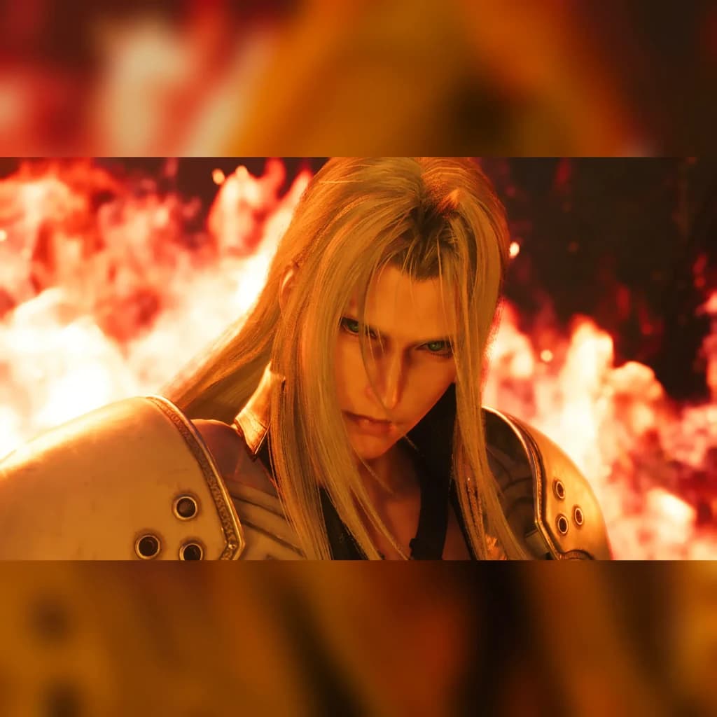 Jeu vidéo Square Enix Final Fantasy VII Rebirth Nintendo Switch 2, en cours d'utilisation: Sephiroth aux cheveux argentés