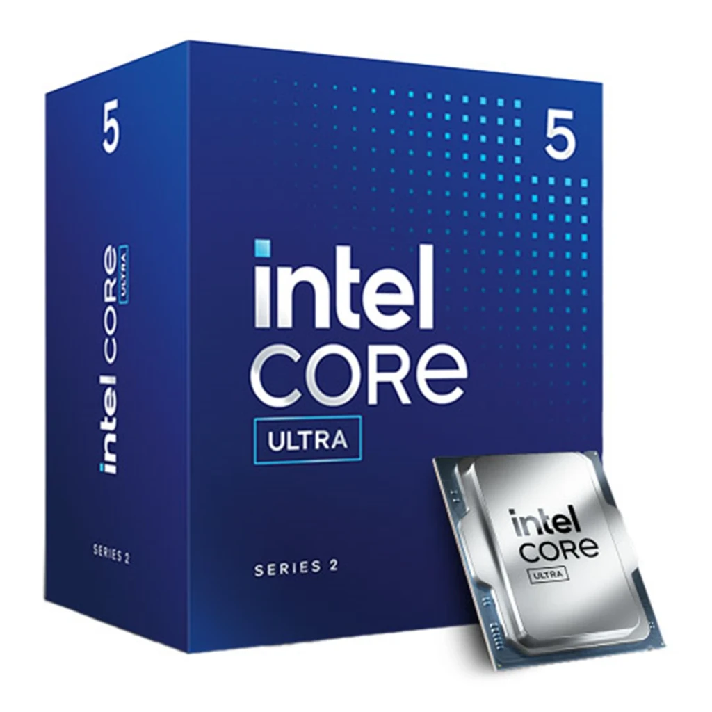 Intel Core Ultra 5 225 Box LGA1851 10 Cœurs, contenu de la boîte: boîte bleue Series 2 et processeur LGA1851 argenté