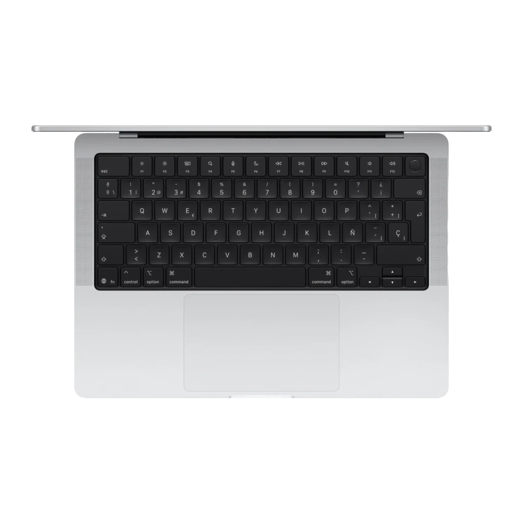 Portátil Apple MacBook Pro 14 polegadas M5 Pro 24GB/2TB SSD 14,2 polegadas macOS Tahoe Prata, detalhe: vista superior
