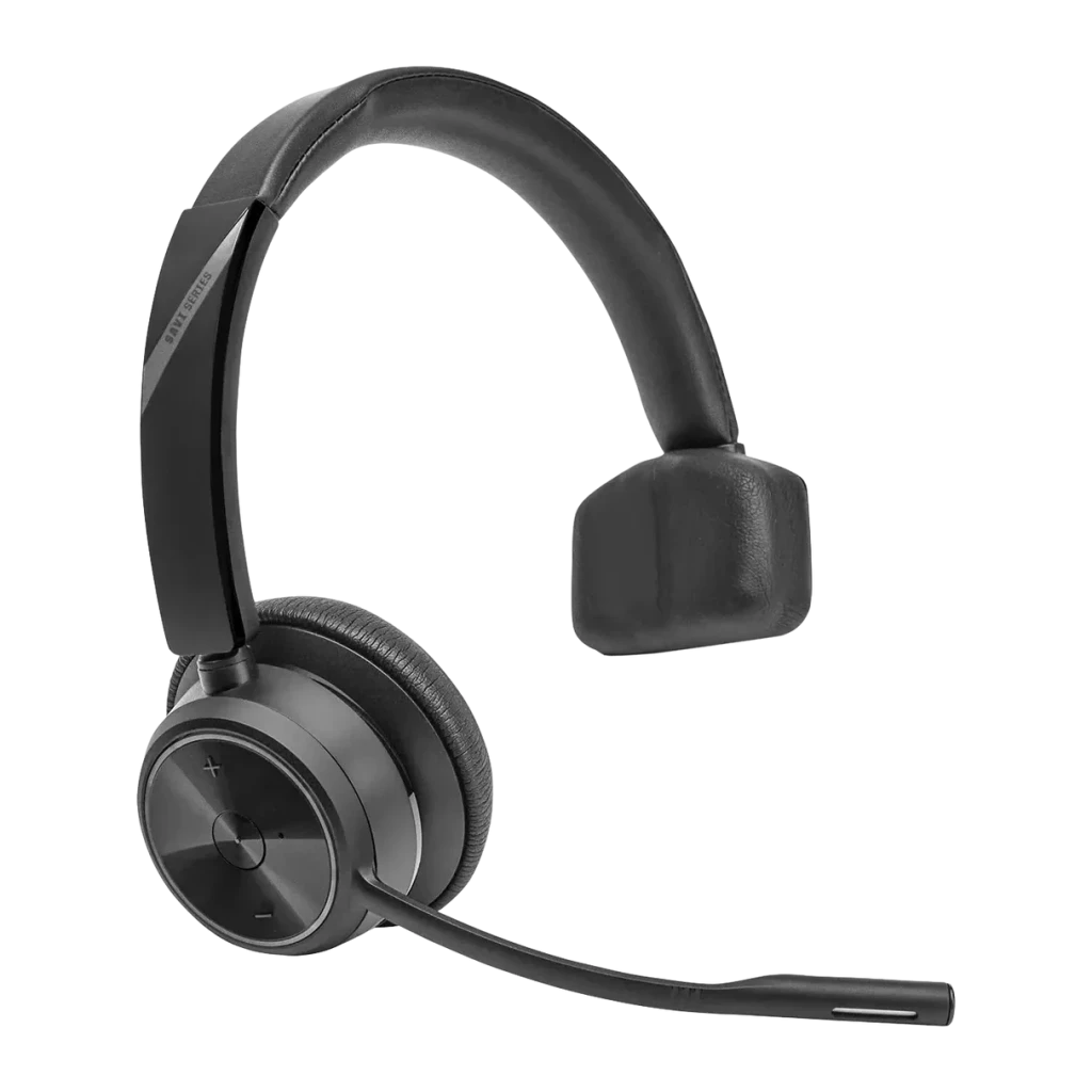 Casque Poly Savi 7310 UC Arceau Monoaural Sans fil DECT USB-C 13h de conversation Noir, détail: écouteur unique avec boutons