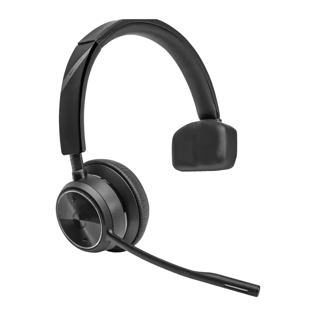 Casque Poly Savi 7310 UC Arceau Monoaural Sans fil DECT USB-C 13h de conversation Noir, détail: vue latérale avec microphone