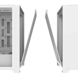 Caixa PC Darkflash DRX70 Mesh Vidro Temperado ATX/mATX/ITX Branco, painel lateral aberto: porta de vidro temperado aberta