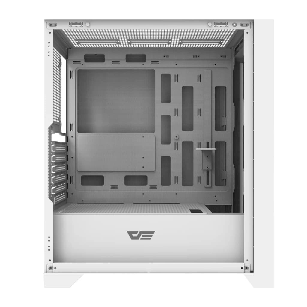 Caixa PC Darkflash DRX70 Mesh Vidro Temperado ATX/mATX/ITX Branco, interior: bandeja de placa-mãe, slots de expansão