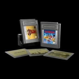 Set de construção LEGO Super Mario Game Boy 72046 421 peças 18+, detalhe: cartuchos Zelda e Super Mario Land com três