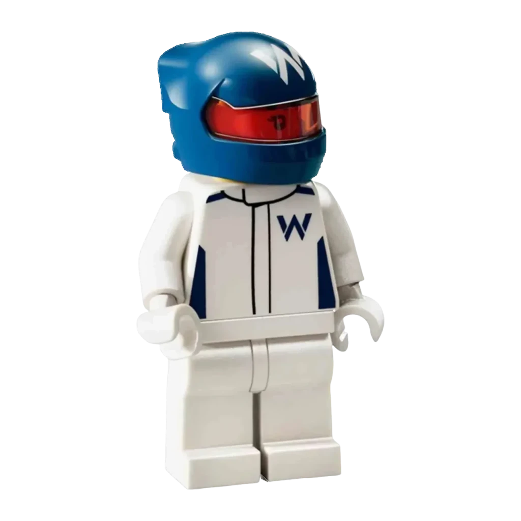 LEGO Speed Champions Williams Racing FW46 F1 77249 263 pièces 10+, détail: minifigurine pilote avec casque bleu Williams