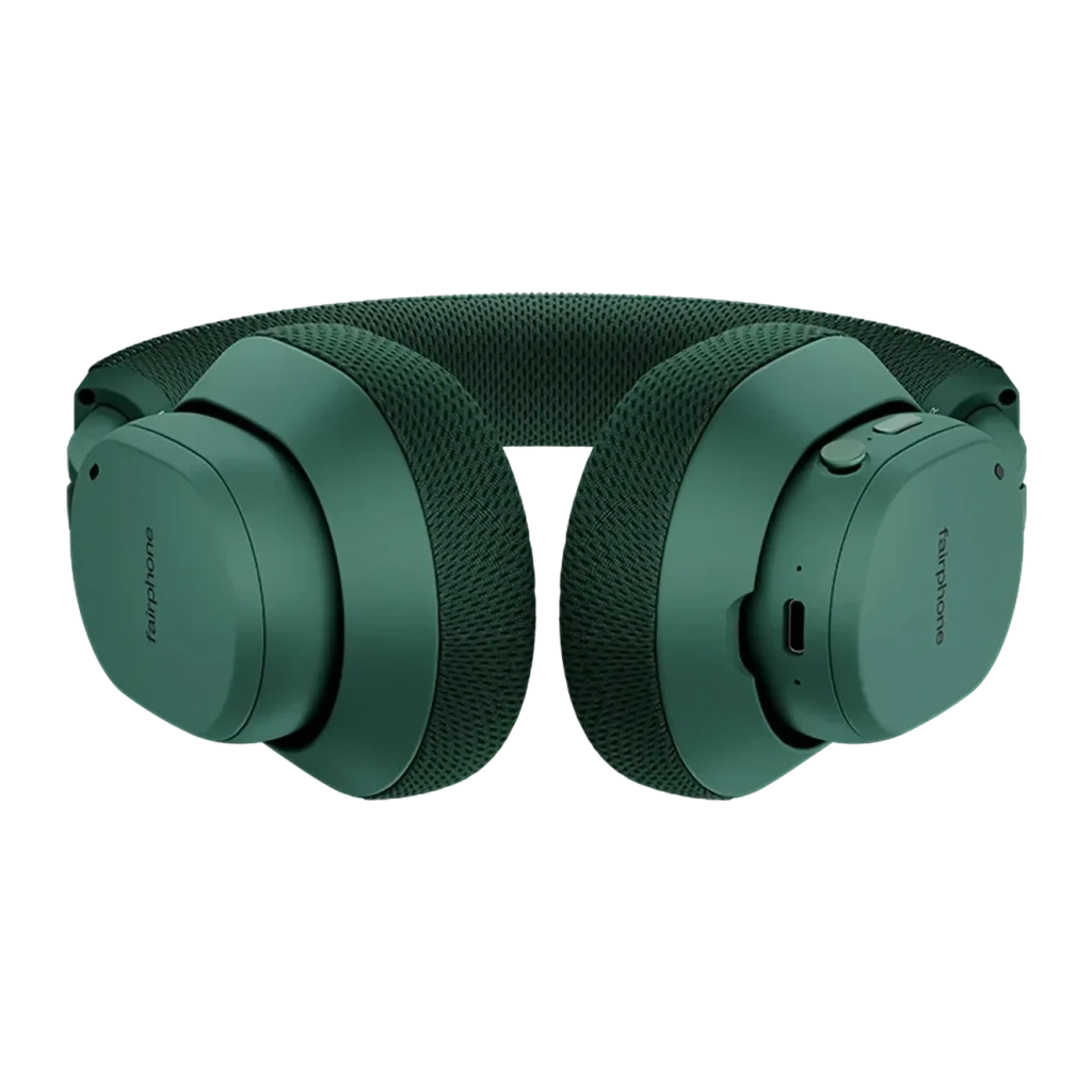 Auriculares Fairphone Fairbuds XL Cancelación de Ruido Diadema Bluetooth 5.1 Verde, vista frontal: diadema textil