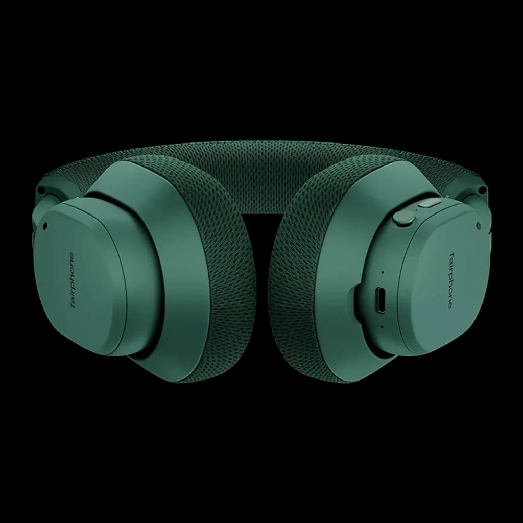 Auriculares Fairphone Fairbuds XL Cancelación de Ruido Diadema Bluetooth 5.1 Verde, vista frontal: diadema textil