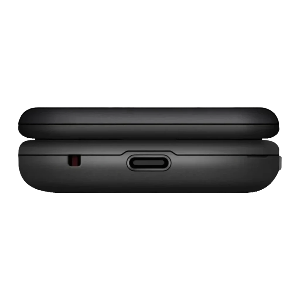 Maxcom MM828L 1200mAh 4G Preto Tampa/concha 2,4 polegadas TFT, lateral inferior: porta USB-C e conector jack visíveis