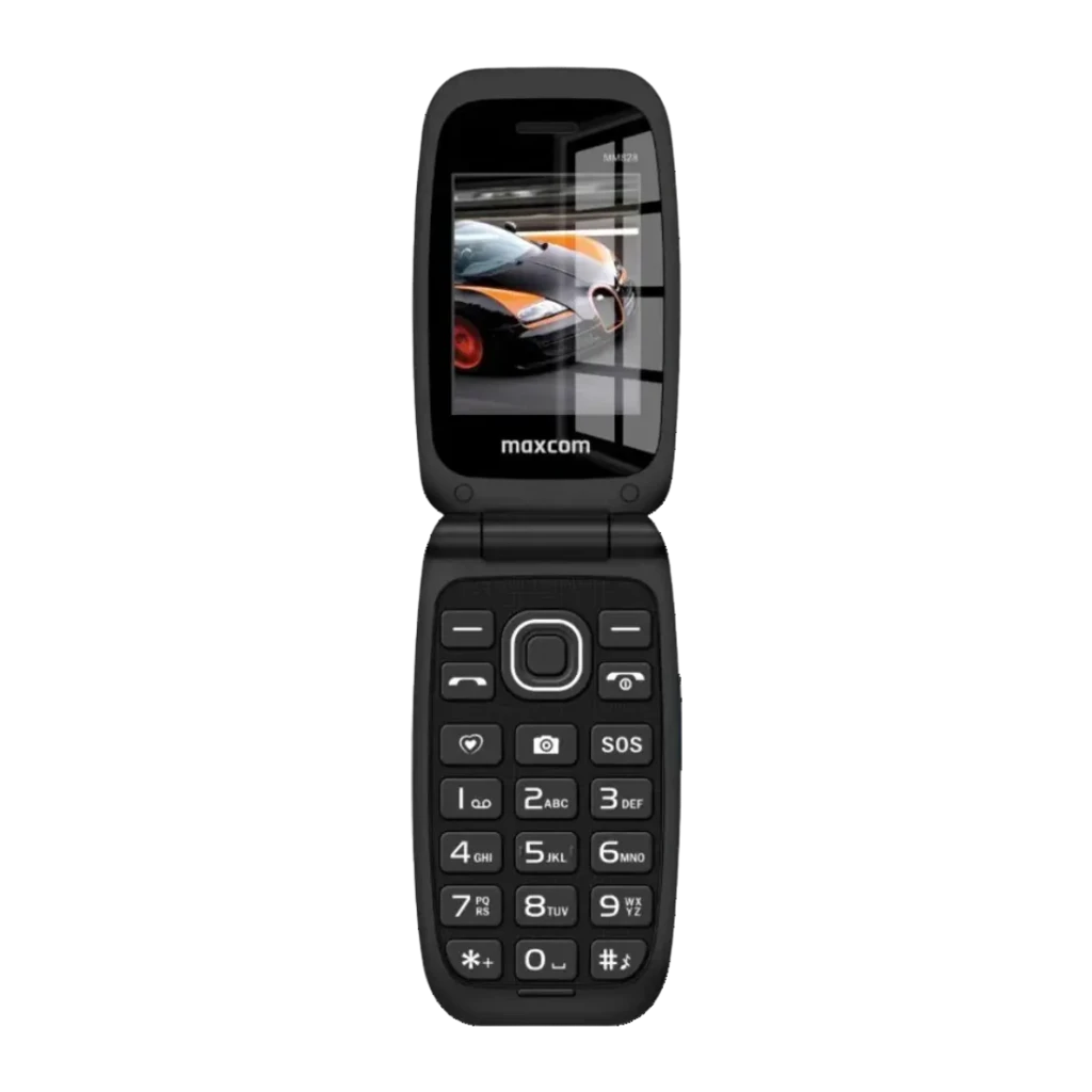 Maxcom MM828L 1200mAh 4G Preto Tampa/concha 2,4 polegadas TFT, aberto frontal: ecrã TFT com carro e teclado numérico grande