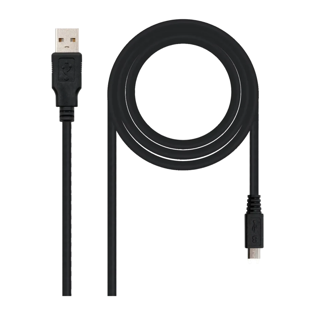 Nanocable Negro Cable Usb 2.0 Tipo A Macho A Micro Usb B Macho 1,8M - Imagen 1