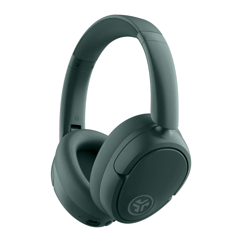Auriculares JLab Audio Cancelación de Ruido Diadema Bluetooth 5.3 Gris IEUHBJLUXANCRSGE62, vista frontal: diadema acolchada