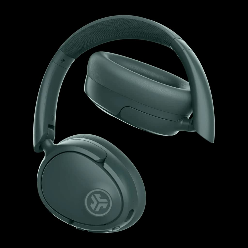 Auriculares JLab Audio Cancelación de Ruido Diadema Bluetooth 5.3 Gris IEUHBJLUXANCRSGE62, detalle: logo JLab en copa