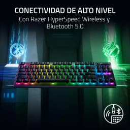 Teclado Gaming Razer DeathStalker V2 Pro TenKeyless Inalámbrico Rojo, lifestyle: retroiluminación RGB y conectividad