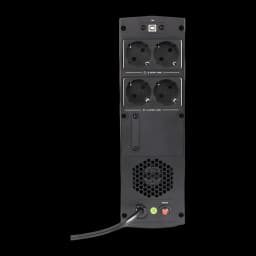 Sai ups Salicru SPS 750 SOHO+ Línea Interactiva 750VA 420W Negro, vista trasera: 4 tomas Schuko, puerto USB-B, ventilador