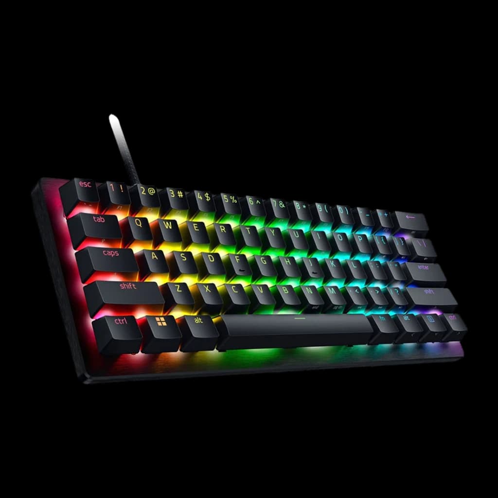 Teclado Gaming Razer Huntsman V3 Pro Mini Switch Óptico Analógico RGB Negro, detalle: retroiluminación RGB multicolor