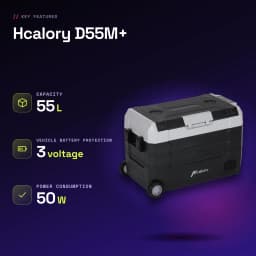 Glacière portable Hcalory D55M+ 50W 55L Dual Zone - caractéristiques