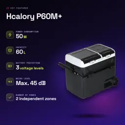 Nevera portátil Hcalory P60M+ 60L 50W - características