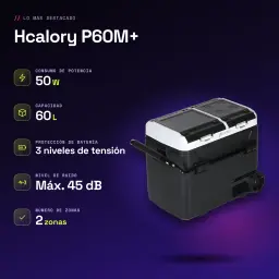 Nevera portátil Hcalory P60M+ 60L 50W - características