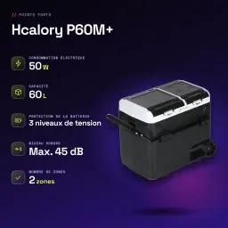 Nevera portátil Hcalory P60M+ 60L 50W - características