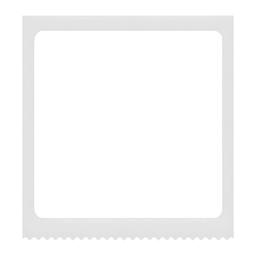 Etiquetas Térmicas Niimbot T 40x40mm 180 uds Blanco, detalle: borde dentado inferior y superficie imprimible cuadrada